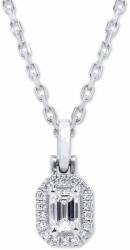 White & Black Emerald gyémánt medál - fehérarany (AU13978)