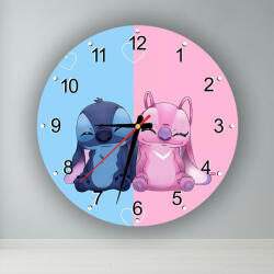  Lilo és Stitch - Stitch és Angel - kör alakú falióra