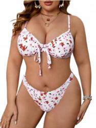 Shein Plus Size Fürdőruha Bikini Jelmez Úszáshoz Kétrészes Fehér 50-ES