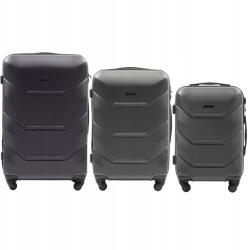 ABS + utazóbőrönd szett 4 kerékkel, 3 darabos Unlimited bőrönd készlet (MGN01-3KPL-D.GREY)