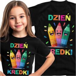 Wyczaruj Prezent Gyerek Póló Óvodába Gyerek Iskolába Zsírkréta Nap Pöttyök 5-6 (DZIEŃ KREDKI KROPKI ŚWIĘTA MIKOŁAJ)