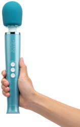 Le Wand Vibrator Masaj Submersibil, 20 Moduri Vibratii, 10 Viteze, Silicon, ABS, USB, Albastru, 29 cm Vibrator