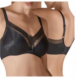 Selene Elegáns Puha Melltartó Merevítőkkel Megerősített Oldalak Roxana Fekete 90C