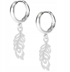Larezo Ezüst fülbevaló, Pávaszem toll mintával, 925-ös finomságú (srebrne na biglu wiszące koła kółka 925)