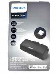Philips Powerbank Philips 2500MAH Lightning DLP2510V, iPhone, iPad, iPod készülékekhez (DLP2510V)