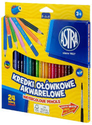 Astra Színes ceruza ASTRA akvarell 24 színű ajándék ecsettel