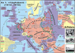 Stiefel Az I. világháború iskolai történelmi falitérkép