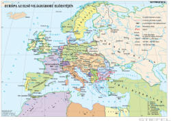 Stiefel Európa az I. világháború előestéjén (140 x 100 cm) iskolai történelmi falitérkép