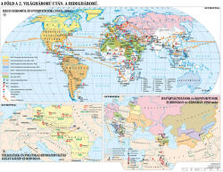 Stiefel A Föld a II. világháború után. A hidegháború. (160 x 120 cm) iskolai történelmi falitérkép