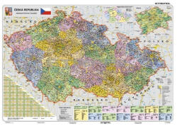 Stiefel Csehország közigazgatása térkép, tűzhető, keretes