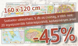 Stiefel Szabadon választható 5 db-os akciós csomag, a több mint 20 legnépszerűbb iskolai falitérképünkből. (DUO, 160 x 120 cm / db)