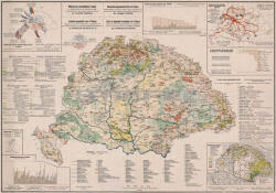  Magyarország gazdaságföldrajzi térképe fakeretben (1921) - stiefelbolt - 50 400 Ft