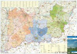 Stiefel Dél-Alföld régió járásainak falitérkép - stiefelbolt - 125 900 Ft