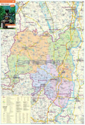 Stiefel Tolna megye térképe, tűzhető, keretes