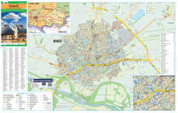 Stiefel Makó tűzhető, keretezett várostérképe