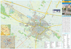 Stiefel Cegléd tűzhető, keretezett várostérképe