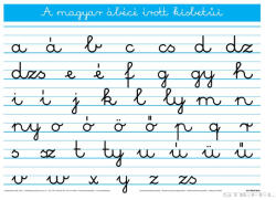 Stiefel A magyar ABC írott kisbetűi