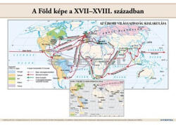 Stiefel A Föld képe a XVII-XVIII. században (140 x 100 cm) iskolai történelmi falitérkép