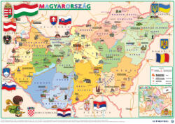 Stiefel Gyerek Mo. közigazgatása / Mo. domborzat asztali alátét A3 duo