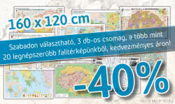Stiefel Szabadon választható 3 db-os akciós csomag, a több mint 20 legnépszerűbb iskolai falitérképünkből. (DUO, 160 x 120 cm / db)