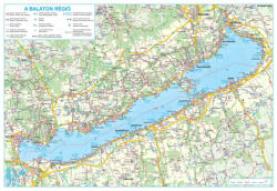 Stiefel A Balaton régió térképe, tűzhető, keretes falitérkép