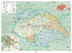 Stiefel A bécsi döntések következményei, tűzhető, keretes falitérkép