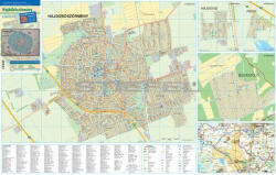 Stiefel Hajdúböszörmény tűzhető, keretezett várostérképe