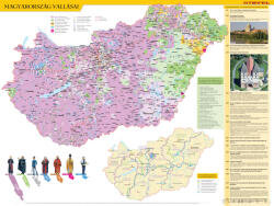 Stiefel Magyarország vallásai iskolai falitérkép (100 x 70 cm)