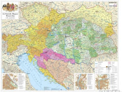 Stiefel Az Osztrák-Magyar Monarchia fémléces iskolai történelmi falitérkép