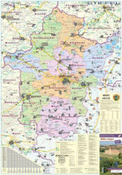 Stiefel Békés megye falitérkép - stiefelbolt - 83 900 Ft