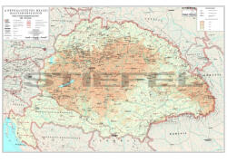 Stiefel A népdalgyűjtés helyei Magyarországon - Kodály és Bartók népdalgyűjtésének helyei, iskolai falitérkép - stiefelbolt - 39 800 Ft