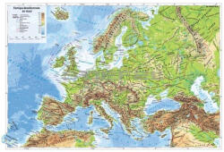 Stiefel Európa domborzata térkép wandi
