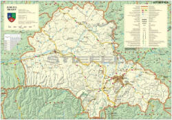 Stiefel Brassó megye (Románia) térképe, tűzhető, keretes