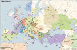 Stiefel Európa 1000 körül (160 x 120 cm) iskolai történelmi falitérkép