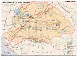 Stiefel Magyarország a XI-XII. században iskolai történelmi falitérkép - stiefelbolt - 49 990 Ft