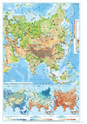 Stiefel Ázsia domborzata és bányászata (120 x 160 cm)