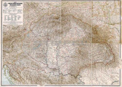  A Magyar Szent Korona országainak közigazgatási térképe fakeretben (1906) - stiefelbolt - 33 700 Ft