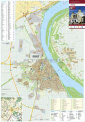 Stiefel Mohács tűzhető, keretezett várostérképe