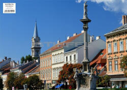 Stiefel Sopron tányéralátét könyöklő + hátoldalon Sopron várostérképe