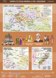 Stiefel Európa és Észak-Amerika a XVIII. században, iskolai történelmi oktatótabló - stiefelbolt - 26 800 Ft