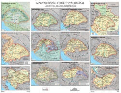 Stiefel Magyarország területi változásai / Magyar királyok, iskolai történelmi oktatótabló