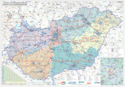 Stiefel Magyarország villamoshálózati fémléces térképe
