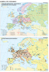 Stiefel Európa a XIX. században (160 x 120 cm) iskolai történelmi falitérkép