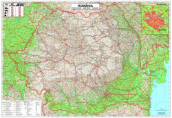 Stiefel Románia autótérkép (román nyelvű) keretes
