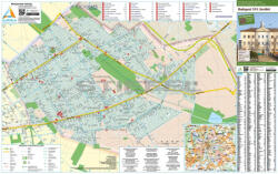 Stiefel Budapest XVI. kerület tűzhető, keretezett térképe