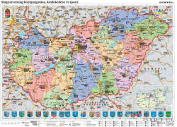 Stiefel Magyarország közigazgatása, közlekedése és ipara (140 x 100 cm) kiadási év: 2013