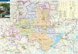 Stiefel Heves megye térképe, tűzhető, keretes