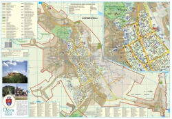Stiefel Déva város (Románia) térképe, tűzhető, keretes