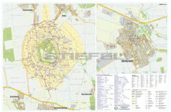 Stiefel Devecser város és Somló térképe, tűzhető, keretes