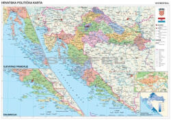 Stiefel Horvátország politikai + vaktérkép DUO (horvát nyelvű)